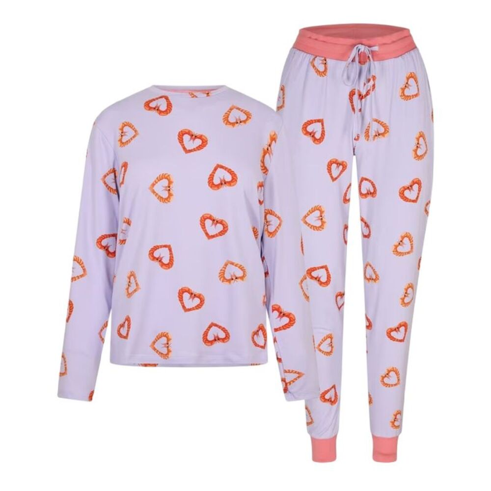 Chelsea Peers Womens/Ladies All-Over Print Recycled Polyester Pajama Set / Purpl